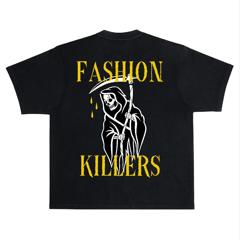 November reine (Black/Yellow "Fashion" t-shirt)-- Rayon Velvet Corduroy