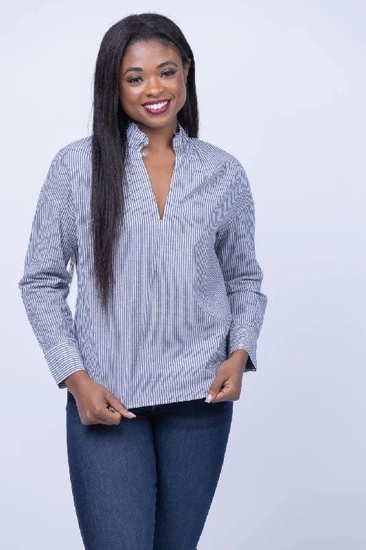 Sundays Sanders Shirt Black Drop Stitch-- Plaid T-Shirt Polka Dot Checkered