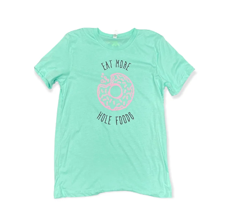 Women's "Hole Foods” T-Shirt-- Satin Fabric Silk Fabric Chiffon Fabric