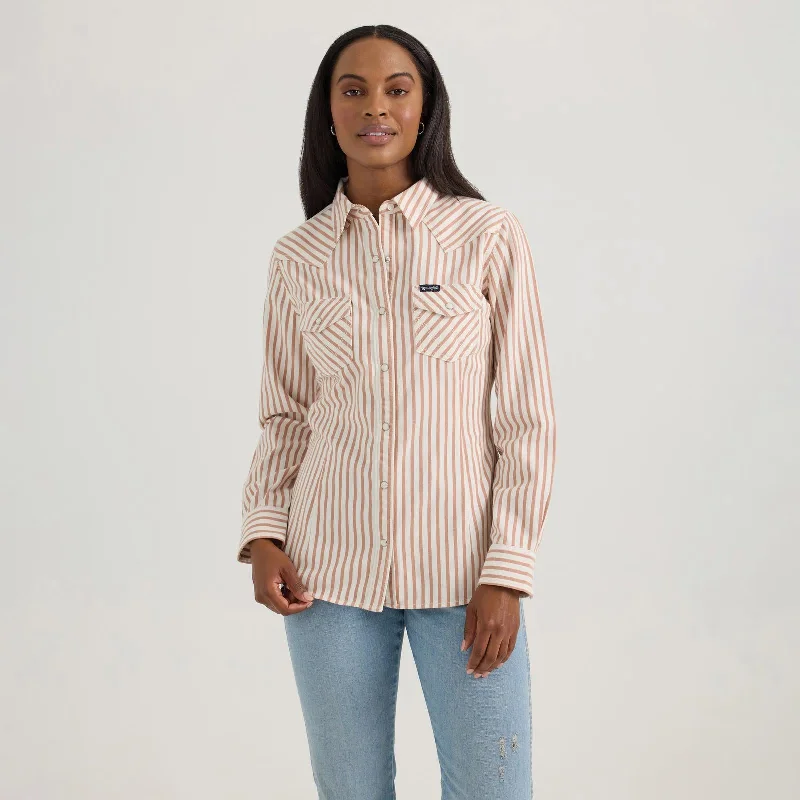 Ladies Wrangler Retro® Americana Shirt - 112360754-- Hooded Caped Shawl Collar