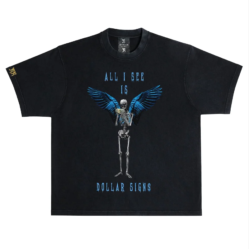 November reine (Black / Blue “Blue Angel" t-shirt)-- Anti-Shrink Durable Soft