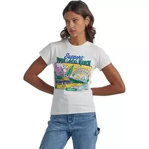 Wrangler Shrunken Band T-Shirt-- Fashionable Trendy Casual