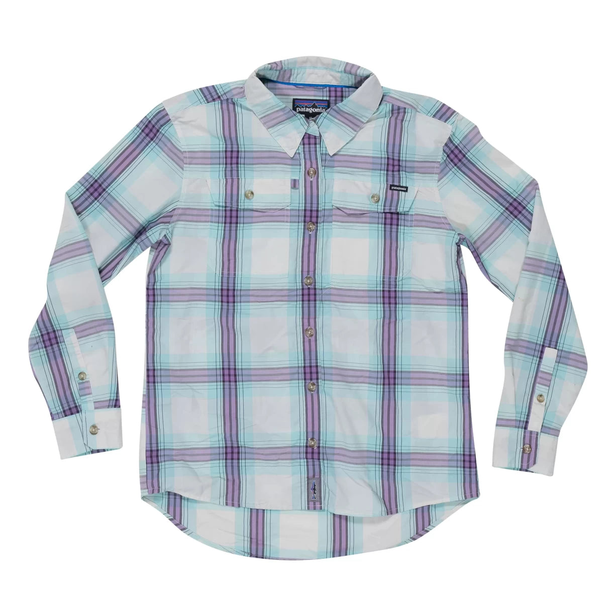Patagonia Long-Sleeved Sun Stretch Shirt - Women's-- Notch Collar Peter Pan Collar Cowl Neck Patagonia Long-Sleeved Sun Stretch Shirt - Women's-- Notch Collar Peter Pan Collar Cowl Neck