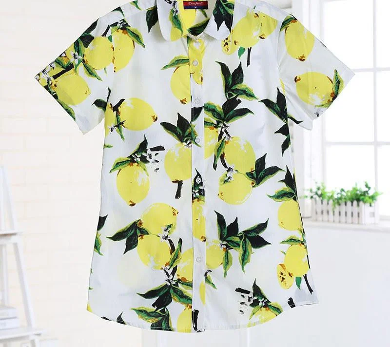 Short Sleeve Blouse Floral Vintage Shirts Cherry Shirt Women Turn-down Collar Blouses Plus Size-- Real Fur Shearling Chenille Short Sleeve Blouse Floral Vintage Shirts Cherry Shirt Women Turn-down Collar Blouses Plus Size-- Real Fur Shearling Chenille