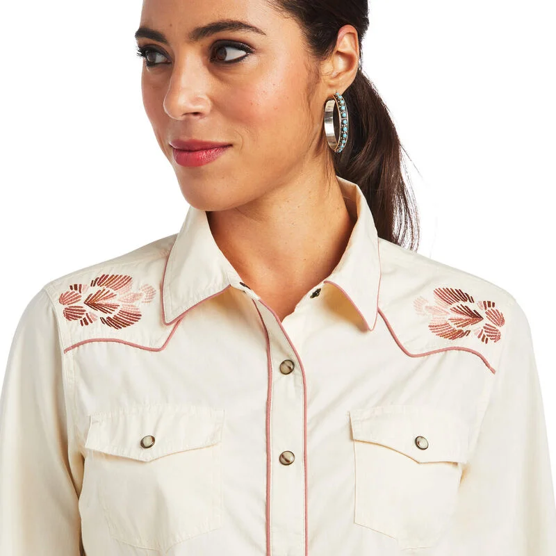 Ladies Ariat REAL Georgia Shirt - 10040708-- Collared Crew Neck Turtle Neck