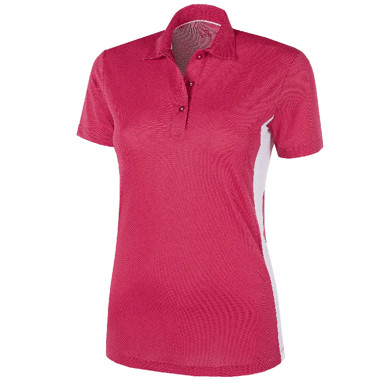 Maia - Breathable short sleeve golf shirt-- Zippered Front Buttoned Front Snap Front Maia - Breathable short sleeve golf shirt-- Zippered Front Buttoned Front Snap Front