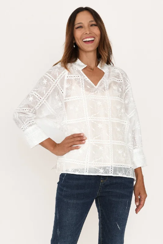 Whisper White Collared Shirt-- Zippered Buttoned Snapped