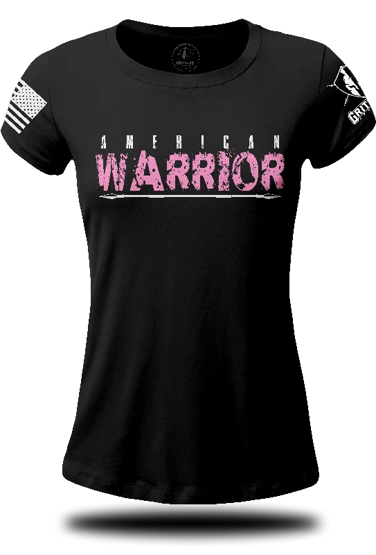 American Warrior Ladies T-shirt-- Hooded Caped Shawl Collar