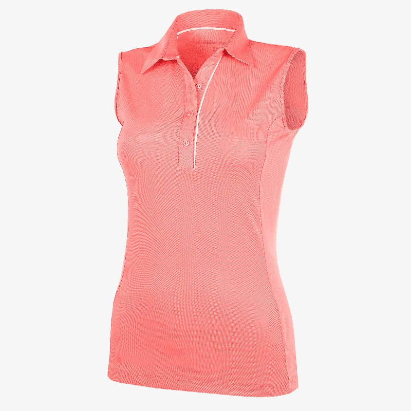 Meg - Breathable short sleeve golf shirt-- Notch Collar Peter Pan Collar Cowl Neck