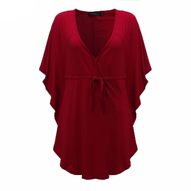 Women Blouses Casual Loose V-Neck Batwing Sleeve Tee Tops Ladies Solid Blouse Shirt Plus Size-- Lace Blend Ribbed Blend Corduroy Blend Women Blouses Casual Loose V-Neck Batwing Sleeve Tee Tops Ladies Solid Blouse Shirt Plus Size-- Lace Blend Ribbed Blend Corduroy Blend