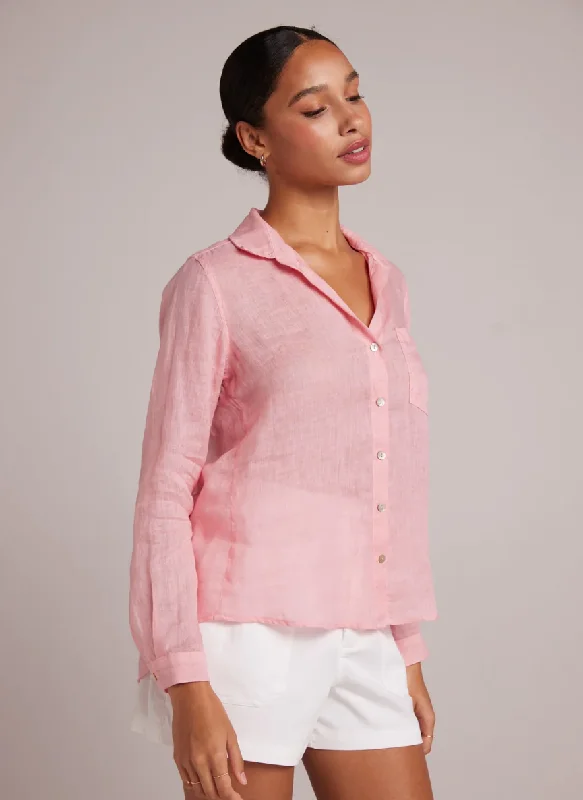 POCKET BUTTON DOWN SHIRT-- Solid Color Striped Floral