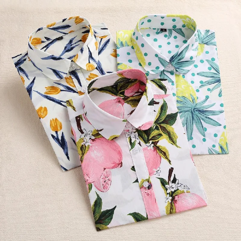 Shirt Women Blouses Long Sleeves Women Shirts Floral Cotton Tribal Print Blouses Vintage Women Tops-- Anti-Shrink Durable Soft Shirt Women Blouses Long Sleeves Women Shirts Floral Cotton Tribal Print Blouses Vintage Women Tops-- Anti-Shrink Durable Soft