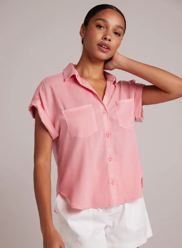 TWO POCKET SHORT SLEEVE SHIRT-- Modern Contemporary Chic