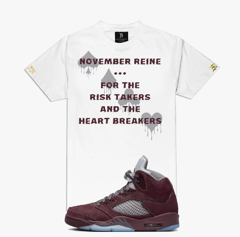 November reine (white risk taker & heart breaker t-shirt)-- Print Jacquard Patchwork November reine (white risk taker & heart breaker t-shirt)-- Print Jacquard Patchwork