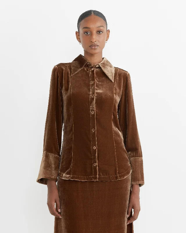 Rosiannas Shirt in Bison-- Casual Formal Business