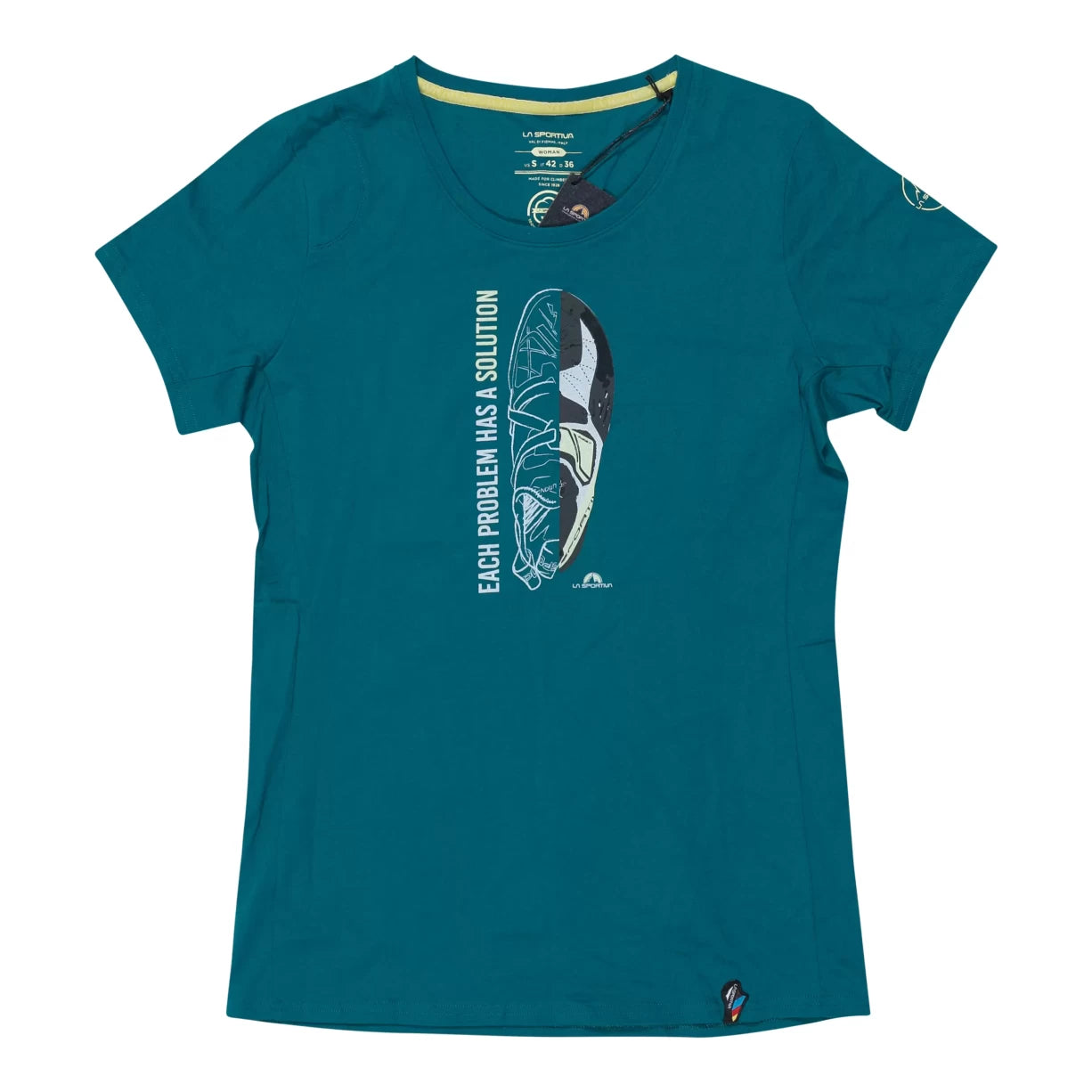 La Sportiva Solution T-Shirt-- Knit Fabric Woven Fabric Fleece Fabric