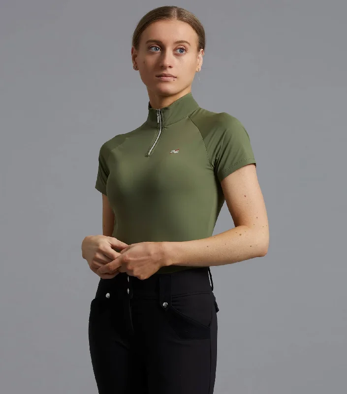 PEI Aura Ladies Riding Shirt (Olive Green)-- Fashionable Trendy Casual