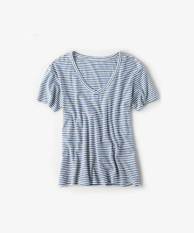 V Neck T-Shirts-- Houndstooth Herringbone Solid