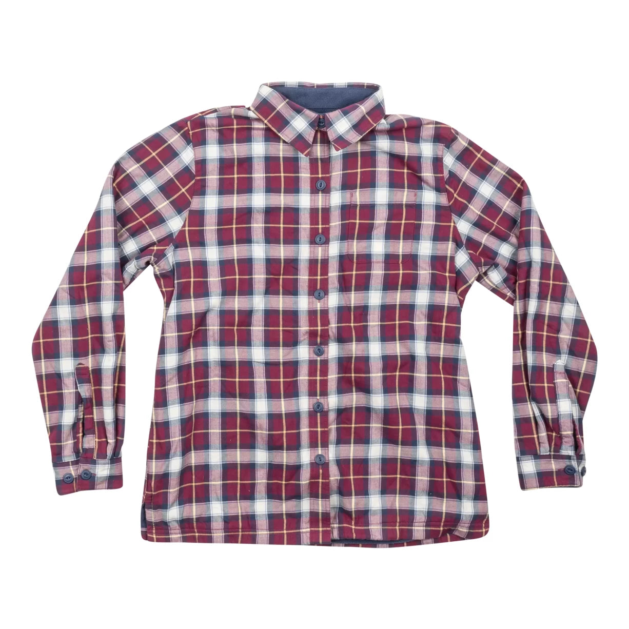 L.L. Bean Fleece-Lined Flannel Shirt - Women's-- V-Neck T-Shirt Long Sleeve Cotton