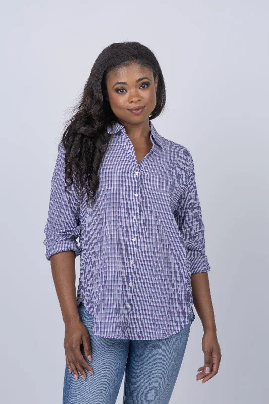 Xirena Beau Shirt in Indigo-Go-- Machine Wash Dry Clean Hand Wash