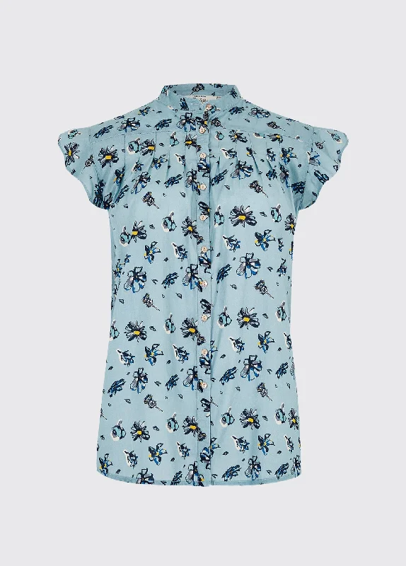 Wilder Shirt - Blue Multi-- Lace Blend Ribbed Blend Corduroy Blend
