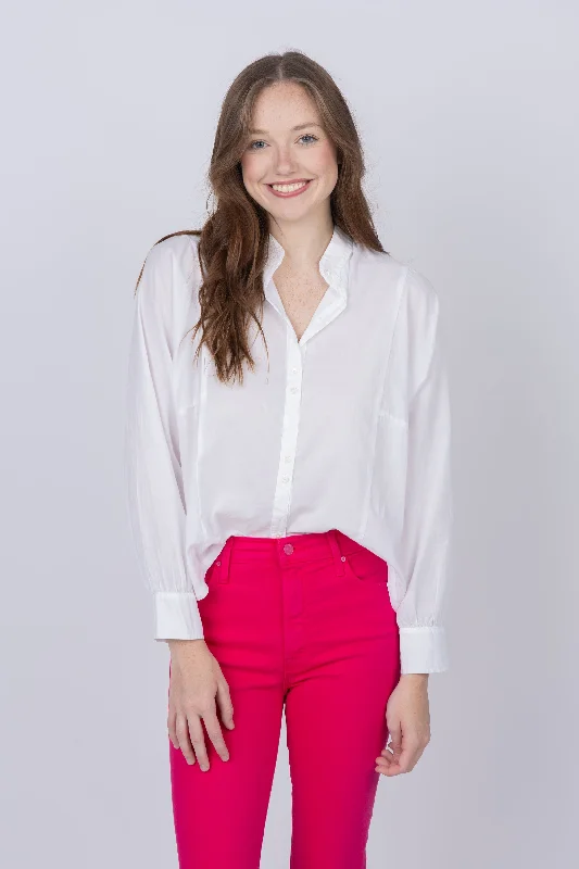 Xirena Gemma Shirt in White-- Anti-Shrink Durable Soft
