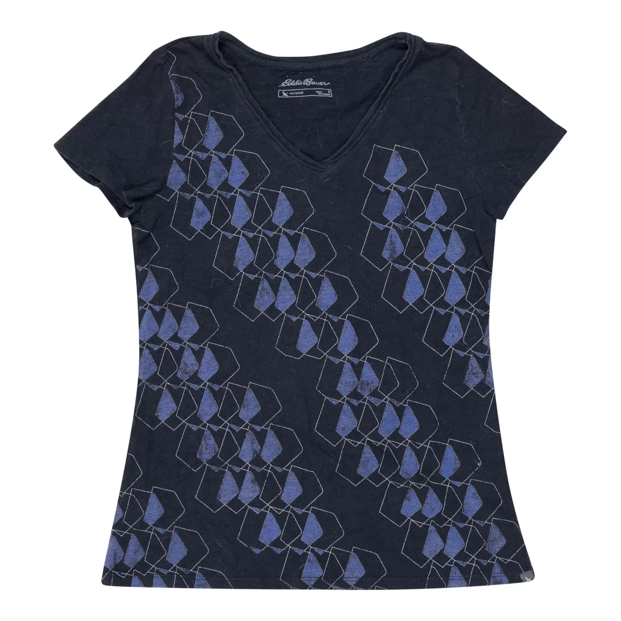 Eddie Bauer V Neck TShirt - Women's-- Seamless Knitted Crochet