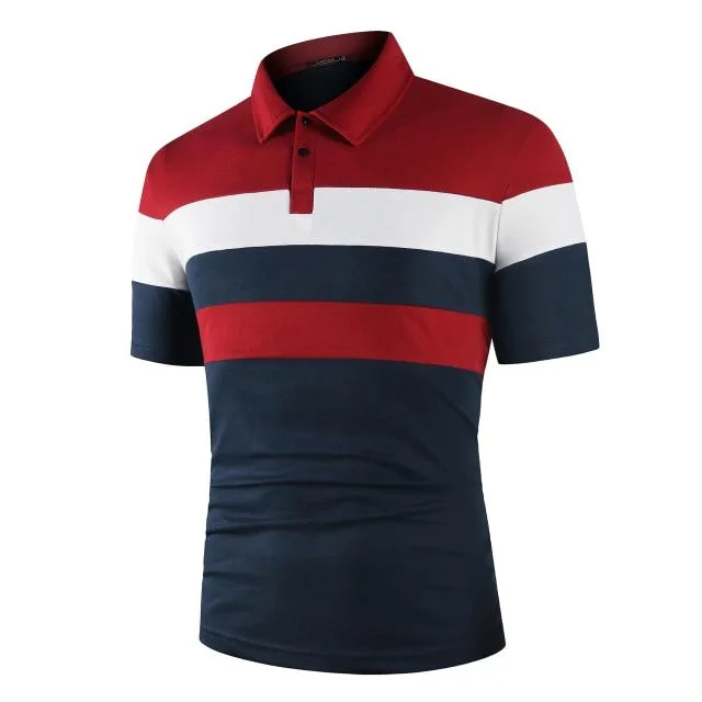 Men Polo Men Shirt-- Asymmetrical Pockets Print