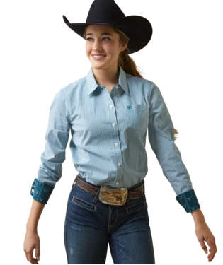 Ladies Ariat Wrinkle Resistant Kirby Long Sleeve Shirt - 10046700-- Seamless Knitted Crochet Ladies Ariat Wrinkle Resistant Kirby Long Sleeve Shirt - 10046700-- Seamless Knitted Crochet