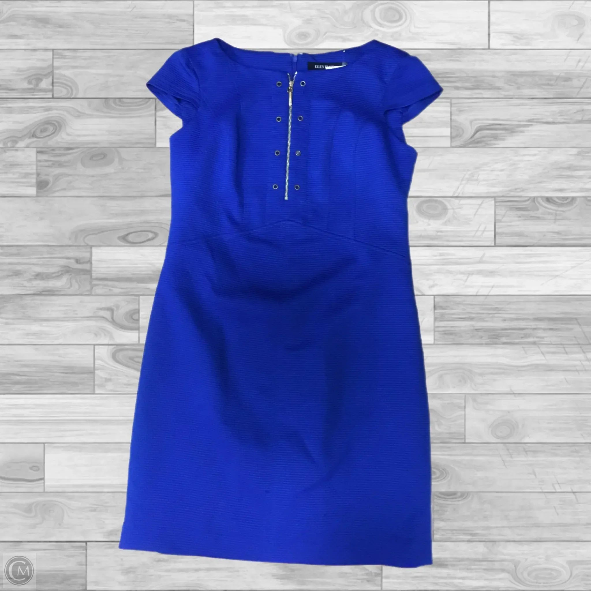 Dress Casual Short By Ellen Tracy In Blue, Size: 6 Tunics Designer luxury