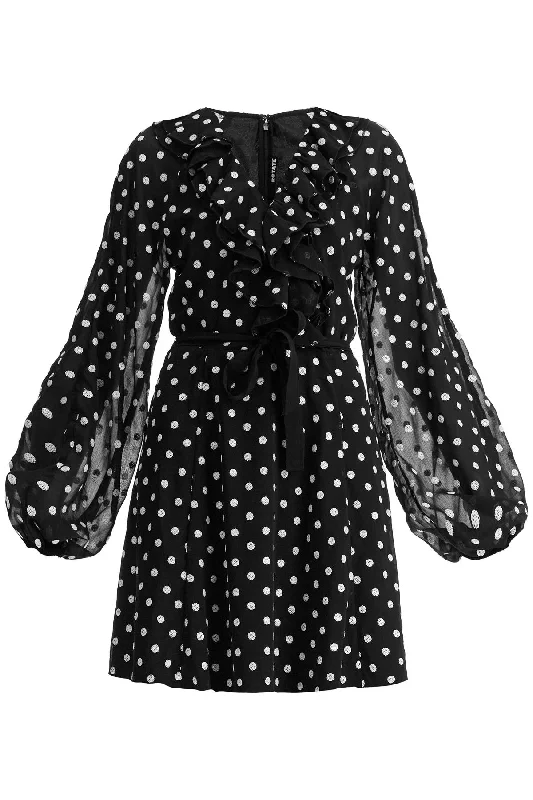 Rotate Women's Chiffon Mini Dress With Sequ Tunics Stylish elegant