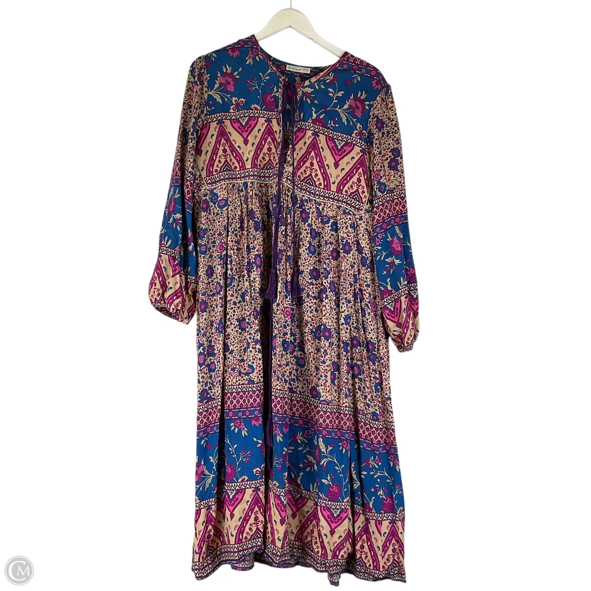 Dress Casual Maxi By Cme In Blue, Size: L Tunics Floral girly