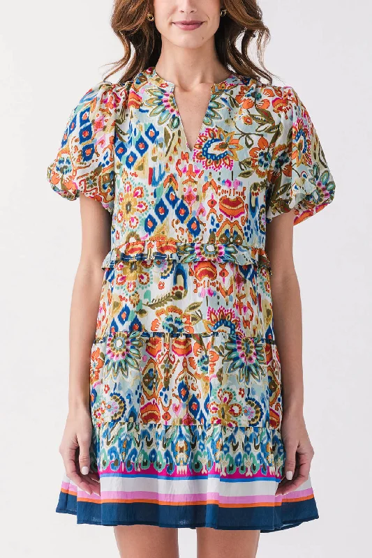 THML Floral/Border Print Dress Shift Classic Vintage
