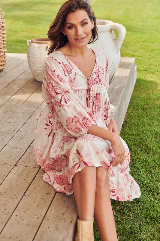 Karmel Mini Dress - Pink Tunics Luxurious premium