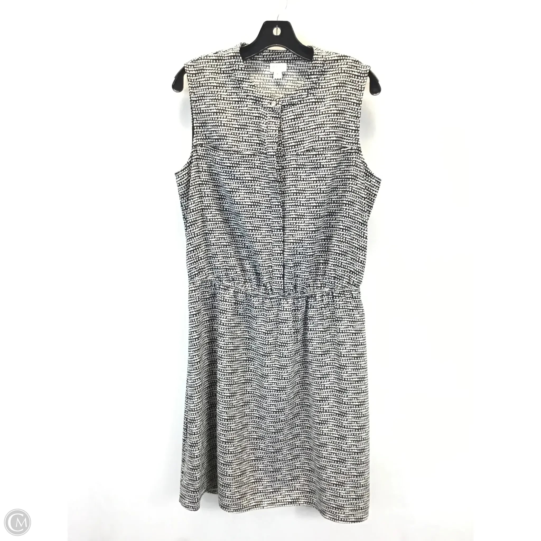 Dress Casual Midi By Merona In Black & White, Size: L Off-the-shoulder Chic Trendy