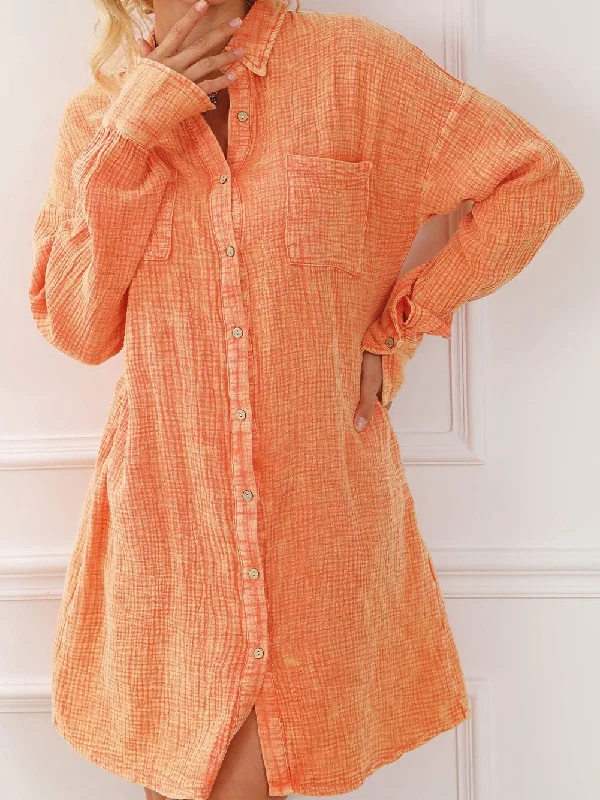 Rustic-Style Mini Dress Trendy Tie-Dye Mini Dress
