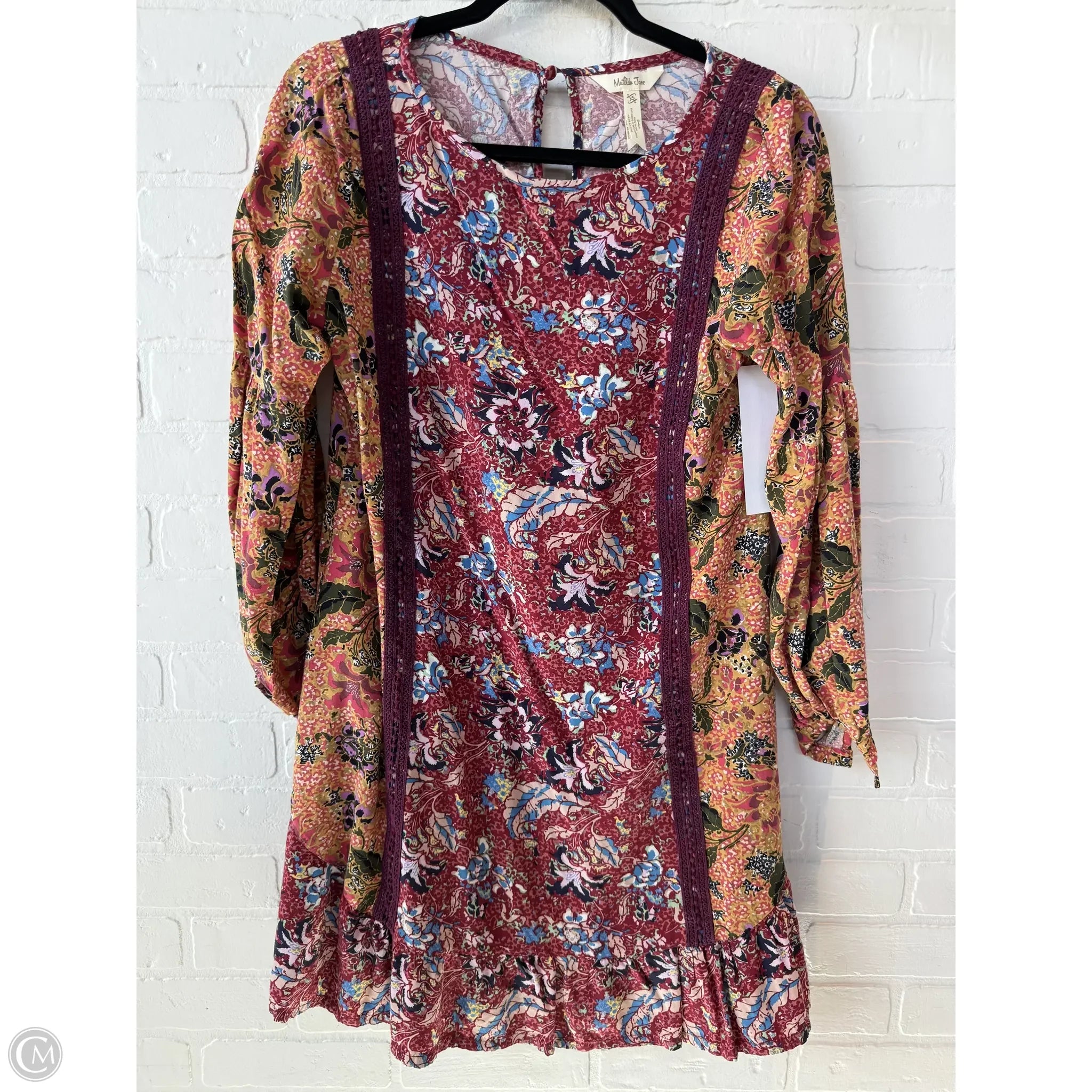 Dress Casual Short By Matilda Jane In Red & Yellow, Size: Xs Tunics Stylish elegant
