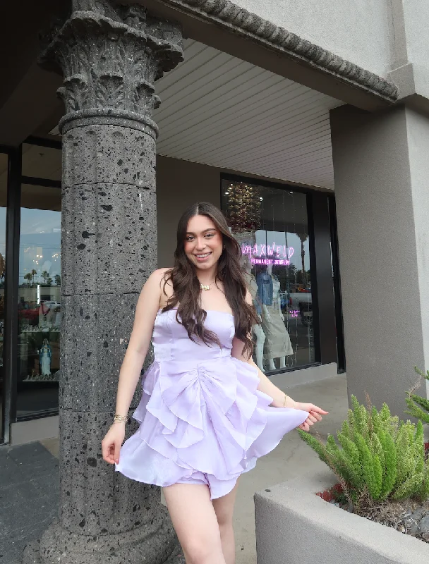 Fancy Lilac Mini Dress Elegant Sequin Mini Dress