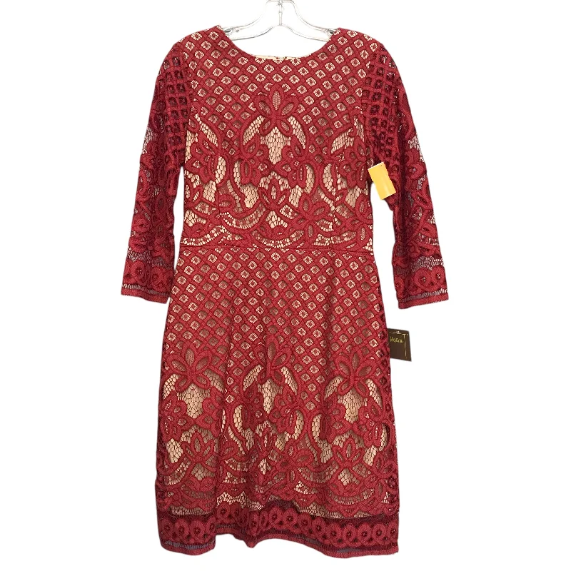 Dress Party Midi By Melonie T In Red, Size:M Tunics Custom made