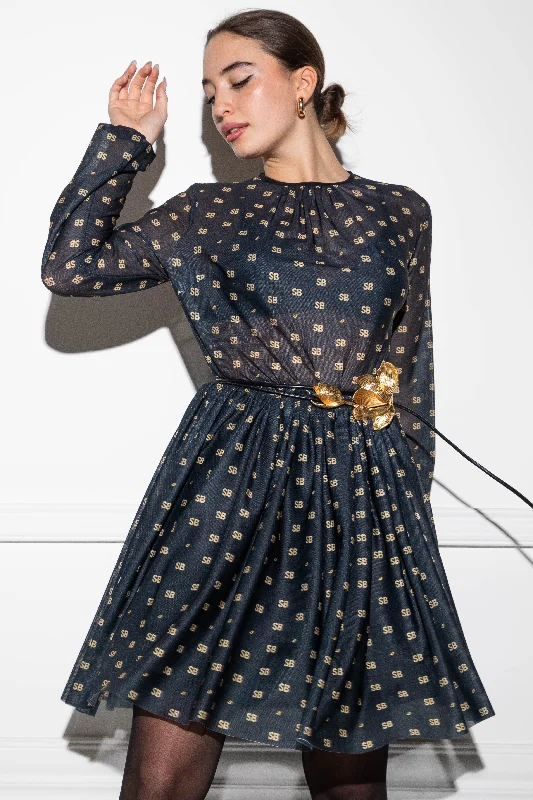 Itto-Jozefa Gold Monogram dress Tunics Spring floral