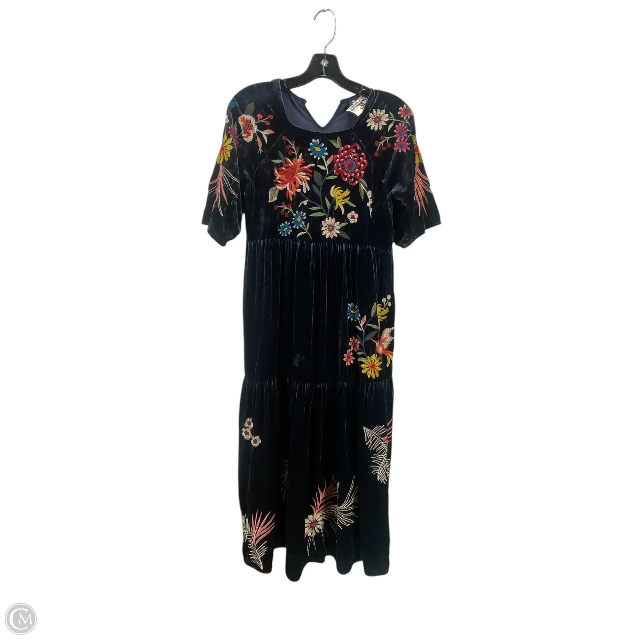 Dress Casual Maxi By Johnny Was In Navy, Size: Xxs Tunics Sophisticated sleek