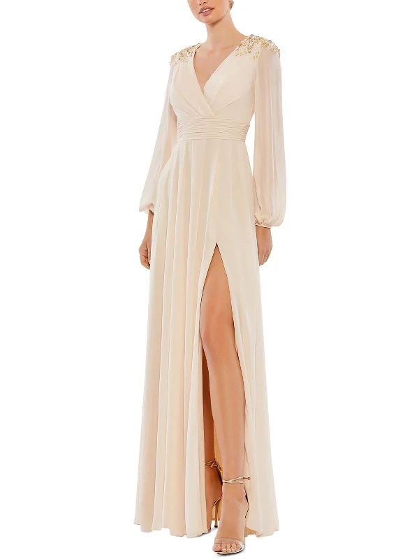 Womens Embellished Long Evening Dress Tunics Cozy soft