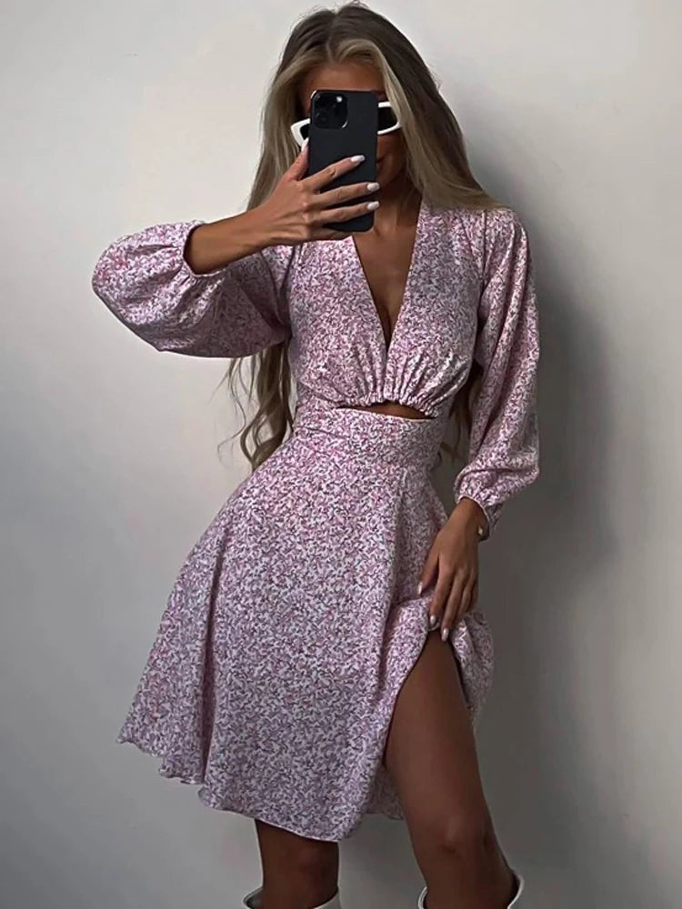 Bonnyshow V-Neck Printed Mini Dress For Women Summe Fashion Hollow Out Elegant Long Sleeve Dress Outfits Patchwork Slin Dress Cozy Jersey Mini Dress Bonnyshow V-Neck Printed Mini Dress For Women Summe Fashion Hollow Out Elegant Long Sleeve Dress Outfits Patchwork Slin Dress Cozy Jersey Mini Dress