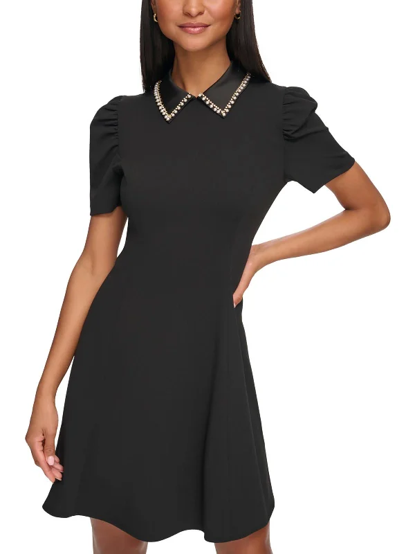Womens Crepe Short Mini Dress Tunics Handmade artisanal