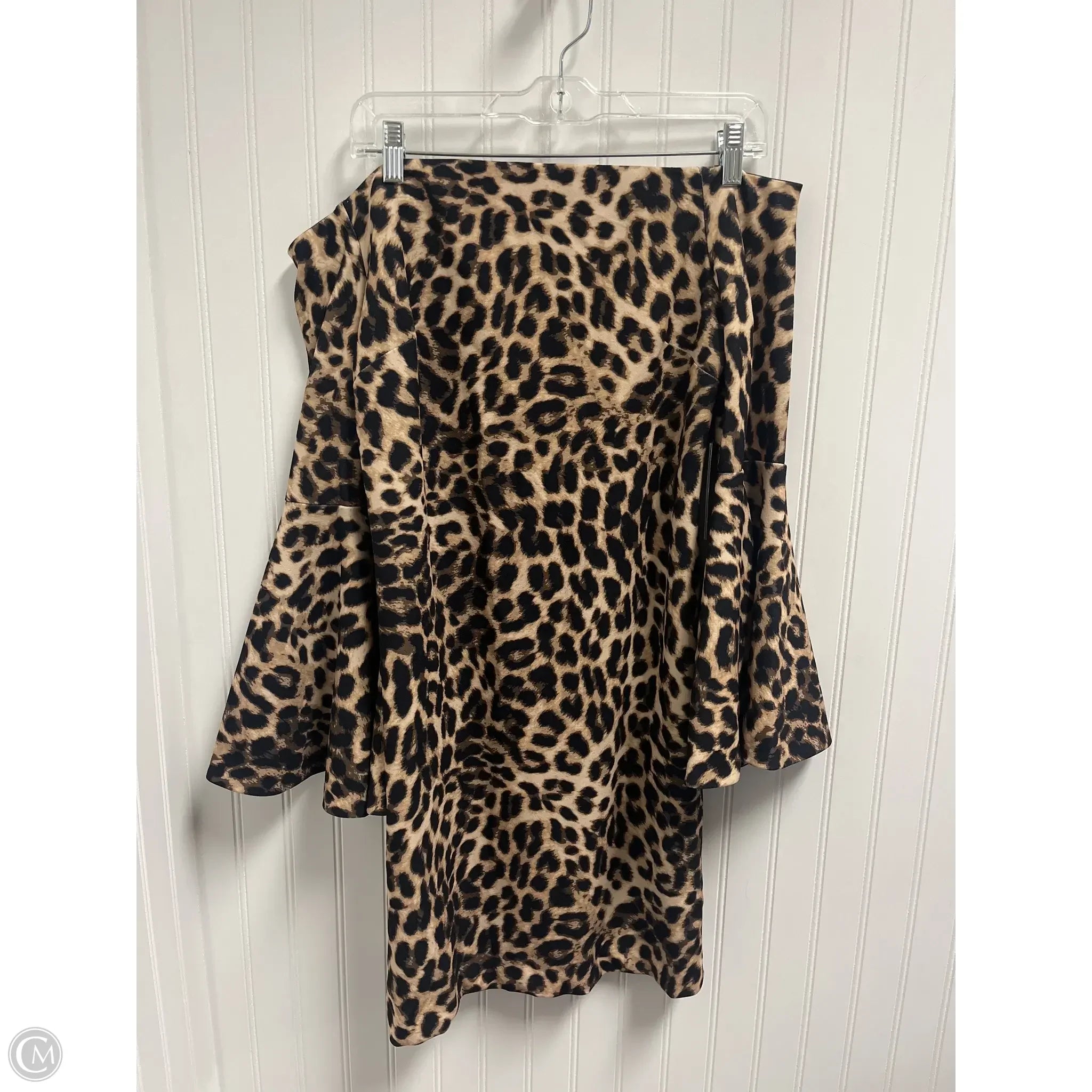 Dress Party Short By Vince Camuto In Animal Print, Size: S Off-the-shoulder Chic Trendy
