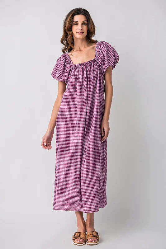 Things Between Gingham Maxi Dress Floral Print girly
