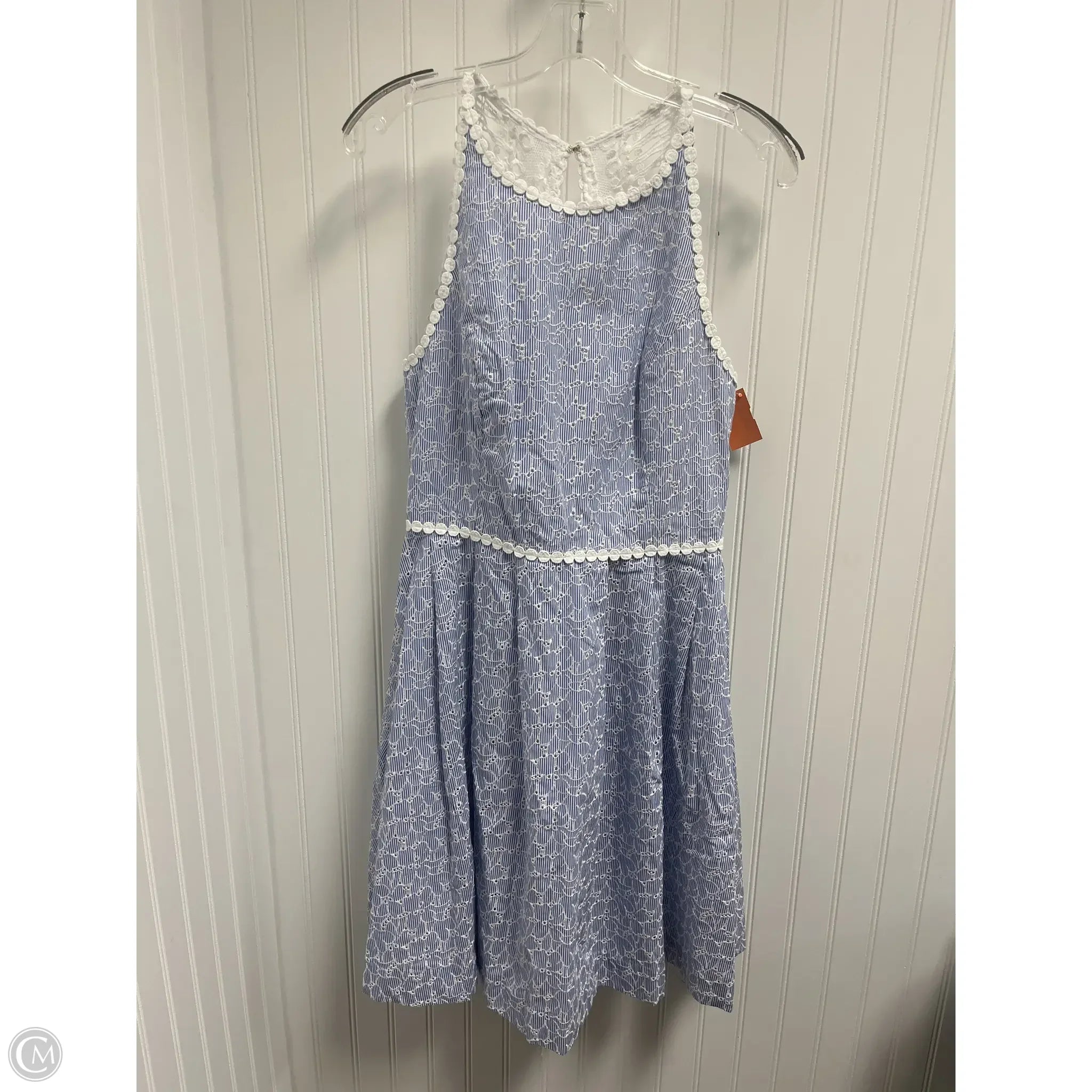 Dress Designer By Lilly Pulitzer In Blue & White, Size: M Tunics Review highly