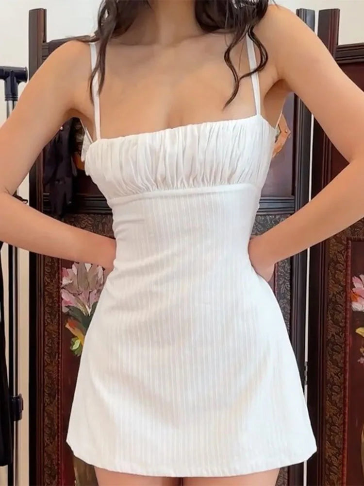 Bonnyshow Bandage Backless Dresses Woman For Wedding Party Slim Sleeveless Mini Dress Femme Holiday Elegant Sexy Beach Dress Women Comfortable Smocked Mini Dress Bonnyshow Bandage Backless Dresses Woman For Wedding Party Slim Sleeveless Mini Dress Femme Holiday Elegant Sexy Beach Dress Women Comfortable Smocked Mini Dress