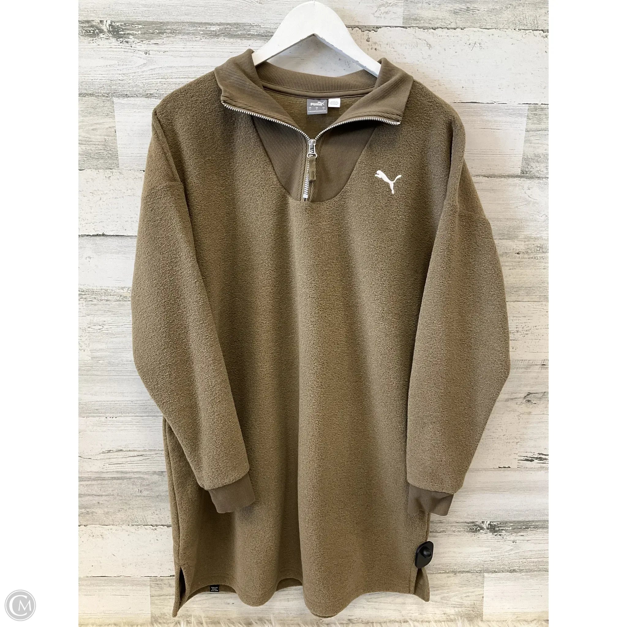 Athletic Dress By Puma In Green, Size: L Tunics Recommended stylist
