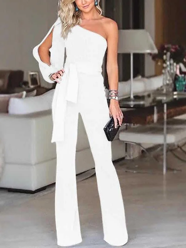 Romantic White Long Sleeve Mini Dress Classic Casual Mini Dress